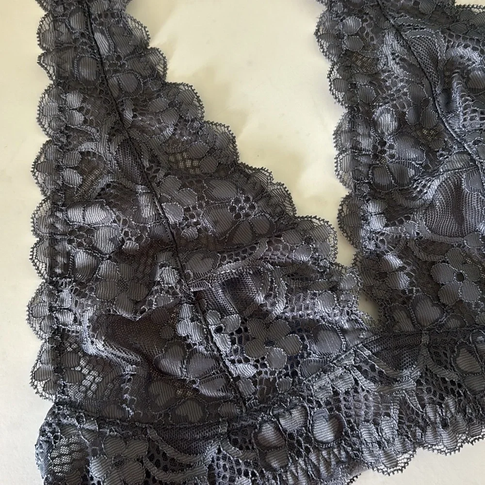 NWT Free People Galloon Lace Halter Dark Grey XS (Women's 0-2)